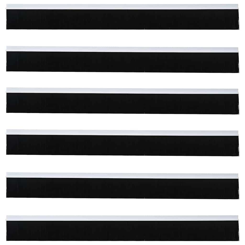 Self-adhesive Door Brush Seals 6 pcs White 100 cm