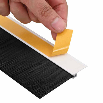 Self-adhesive Door Brush Seals 12 pcs White 100 cm