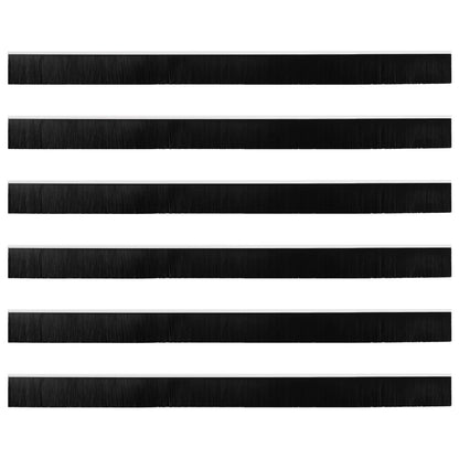 Self-adhesive Door Brush Seals 6 pcs White 100 cm
