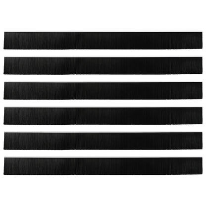 Self-adhesive Door Brush Seals 6 pcs White 100 cm