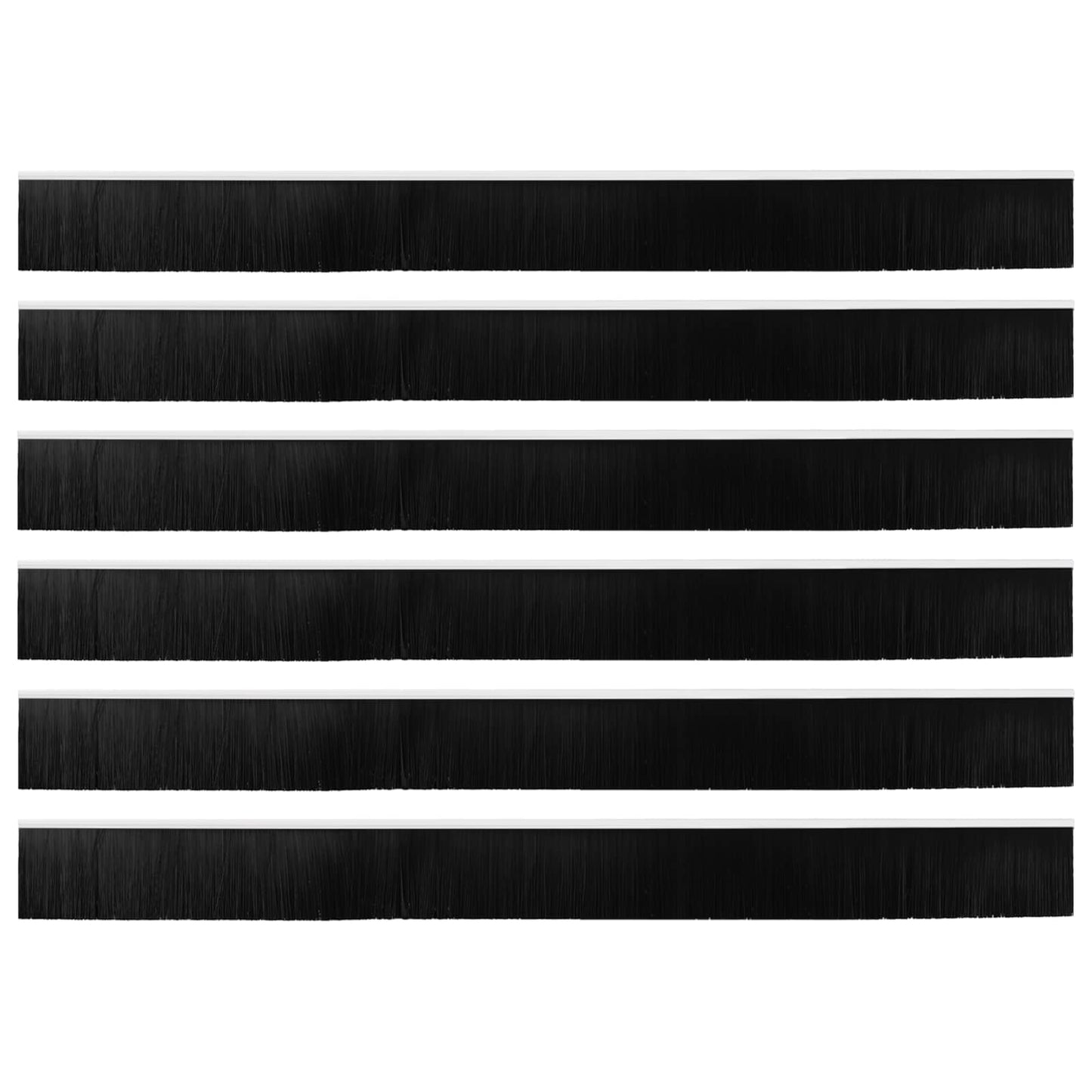 Self-adhesive Door Brush Seals 6 pcs White 100 cm