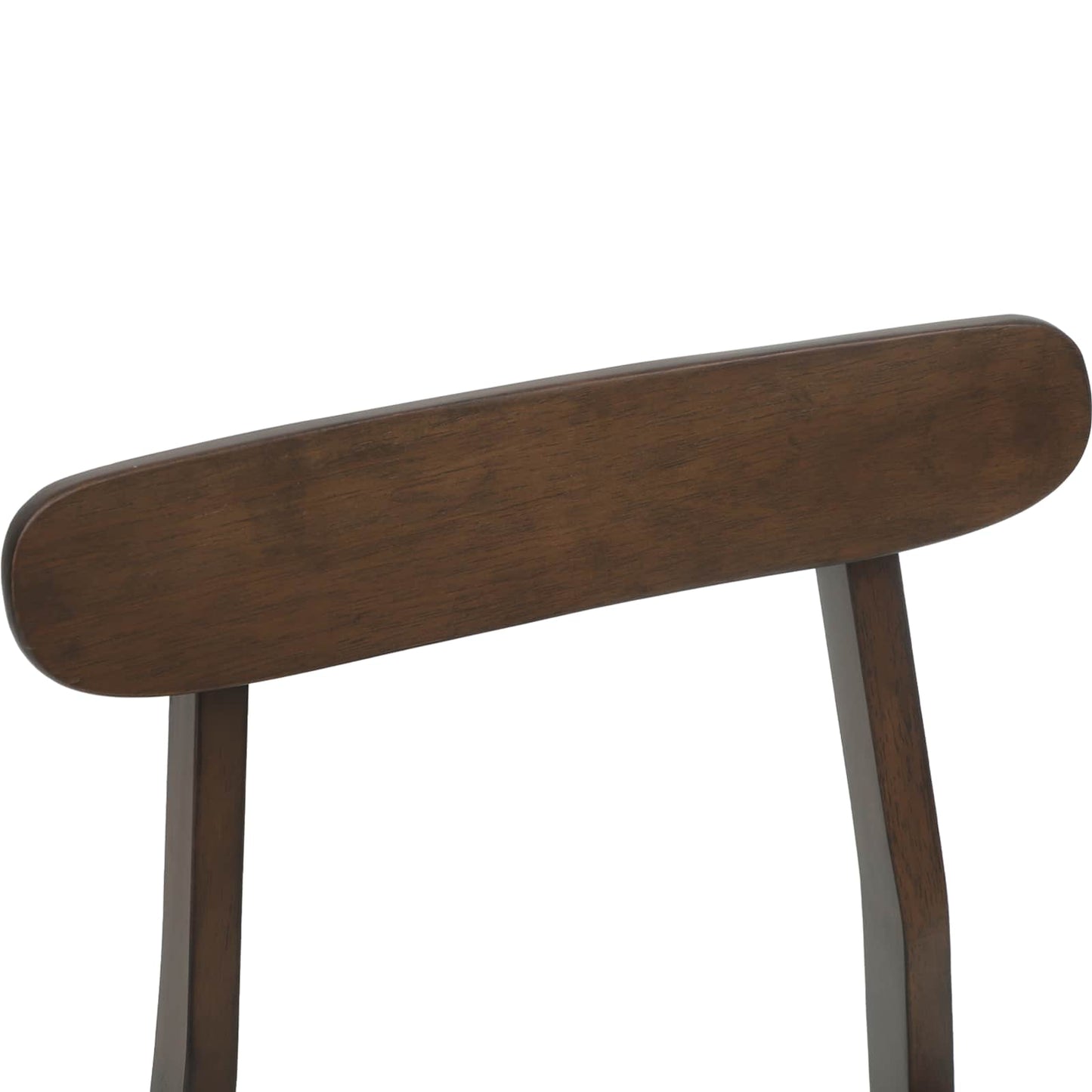 Dining Chair 2 pcs Dark Brown and Light Solid Rubber Wood
