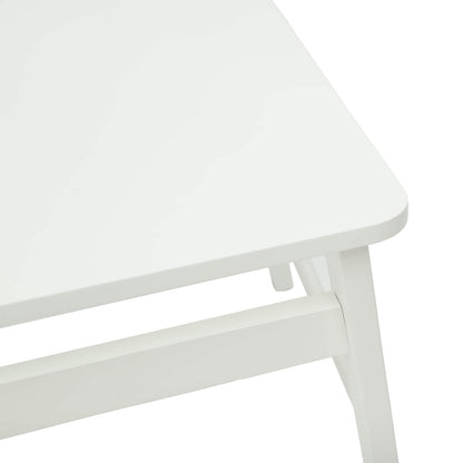Dining Chair 2 pcs White 43 x 44.5 x 77 cm Solid Rubber Wood