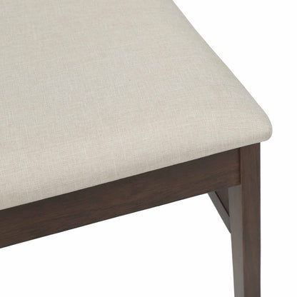 Dining Chair 2 pcs Light Brown and Light Solid Rubber Wood