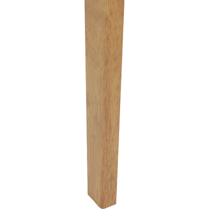 Dining Chair 2 pcs Natural and Light Solid Rubber Wood