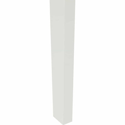 Dining Chair 2 pcs White and Natural Solid Rubber Wood