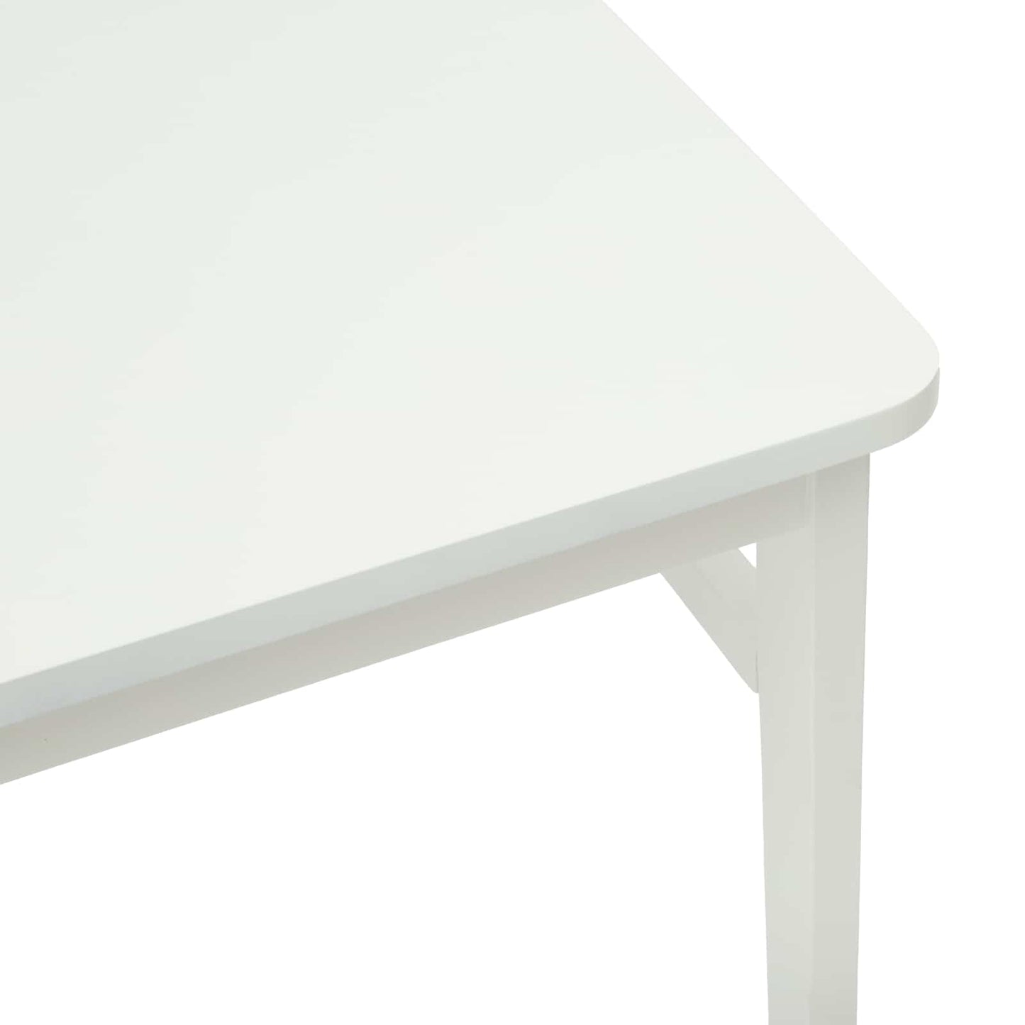 Dining Chair 2 pcs White Solid Rubber Wood