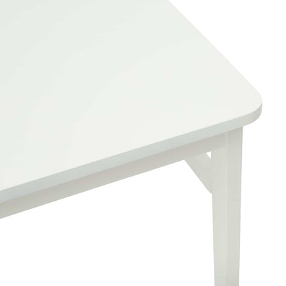 Dining Chair 2 pcs White Solid Rubber Wood