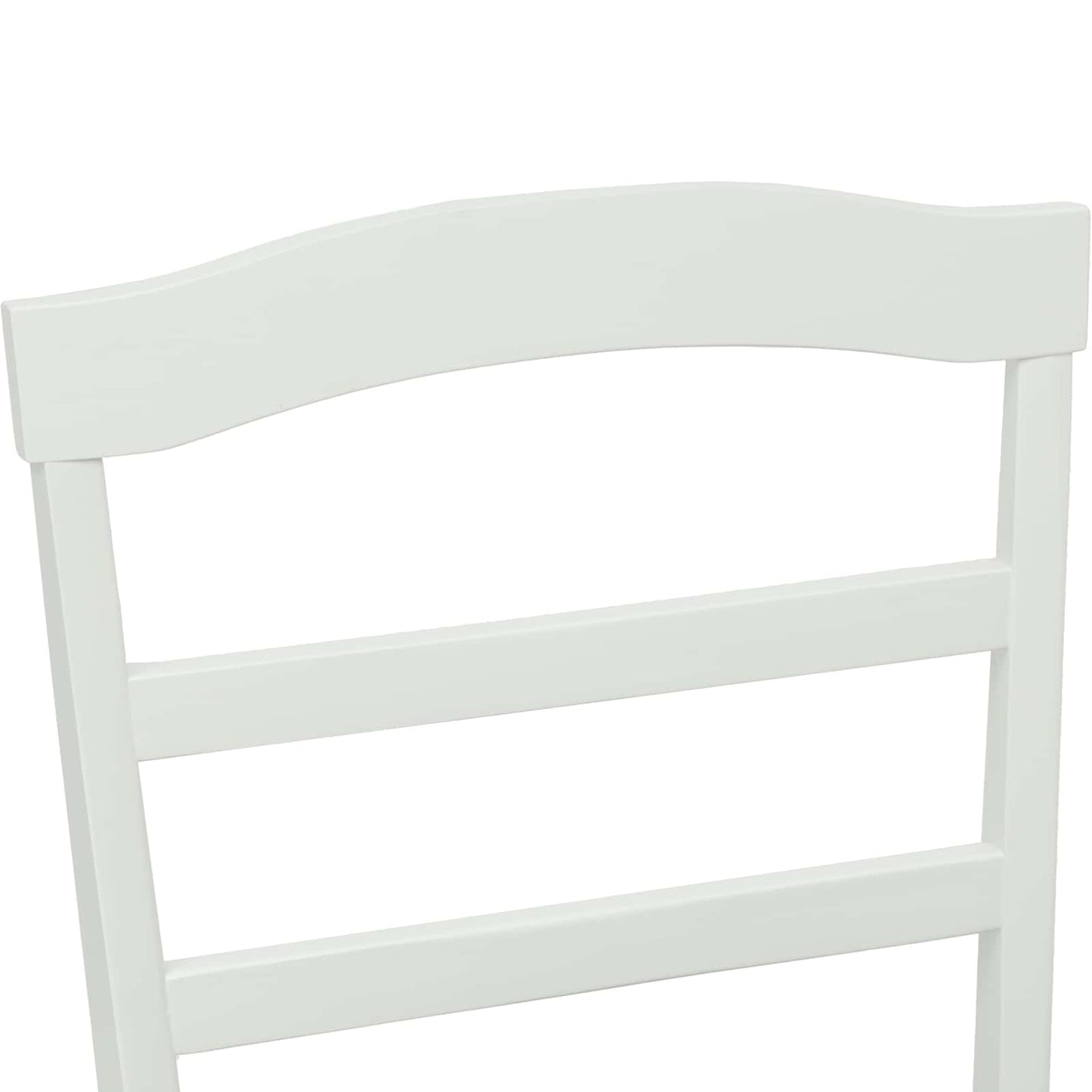 Dining Chair 2 pcs White and Brown Solid Rubber Wood