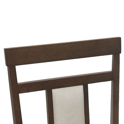 Dining Chair 2 pcs Light Brown and Light Solid Rubber Wood