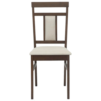 Dining Chair 2 pcs Light Brown and Light Solid Rubber Wood