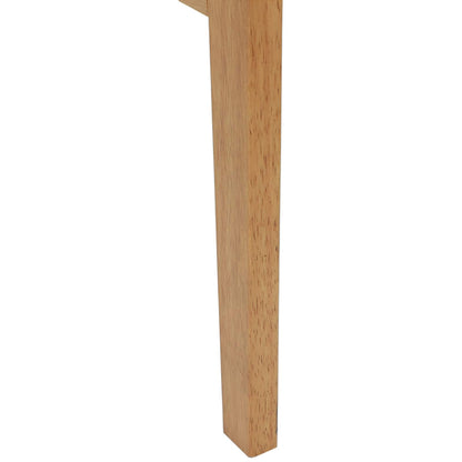 Dining Chair 2 pcs Natural Solid Rubber Wood