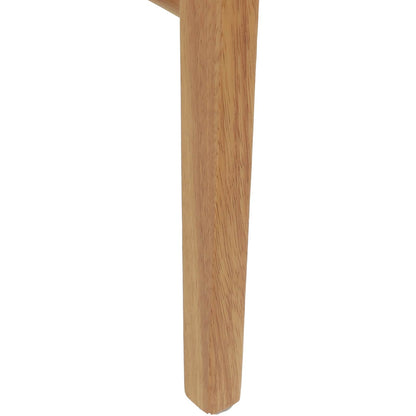 Dining Chair 2 pcs Natural and Light Solid Rubber Wood