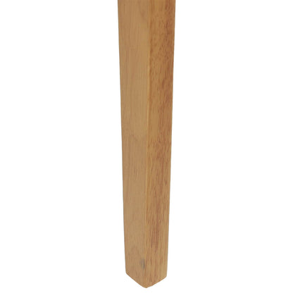 Dining Chair 2 pcs Natural Solid Rubber Wood