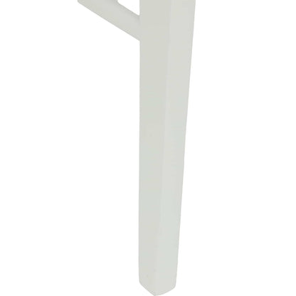 Dining Chair 2 pcs White Solid Rubber Wood