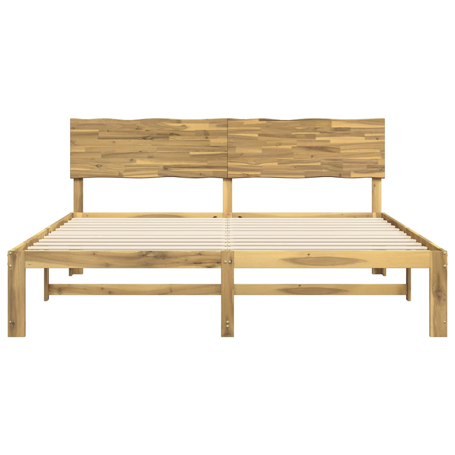 Double Bed Frame with Headboard ROSTOCK White 180 x 200 cm