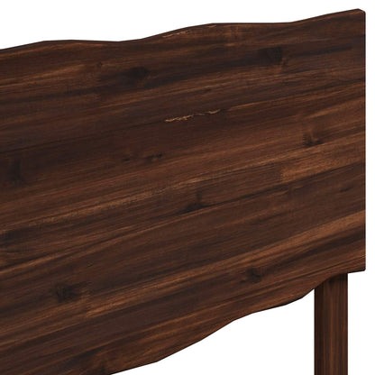 Double Bed Frame with Headboard ROSTOCK Dark Brown 200 x 200 cm