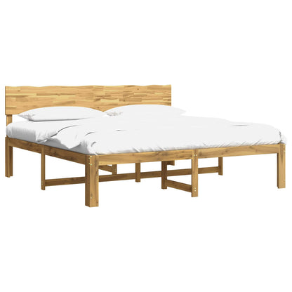 Double Bed Frame with Headboard ROSTOCK White 180 x 200 cm