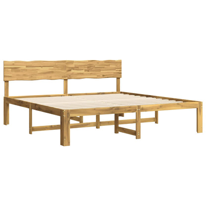 Double Bed Frame with Headboard ROSTOCK White 180 x 200 cm