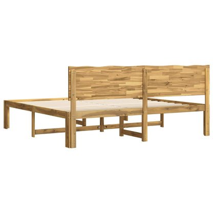 Double Bed Frame with Headboard ROSTOCK White 180 x 200 cm