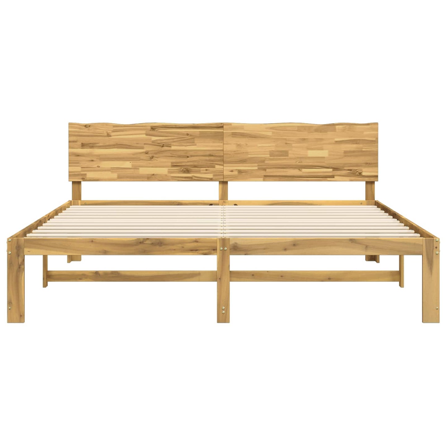 Double Bed Frame with Headboard ROSTOCK White 180 x 200 cm