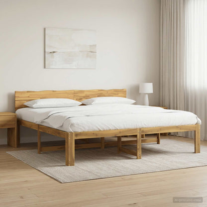 Double Bed Frame with Headboard ROSTOCK White 180 x 200 cm