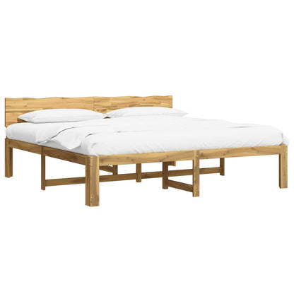 Double Bed Frame with Headboard ROSTOCK White 180 x 200 cm