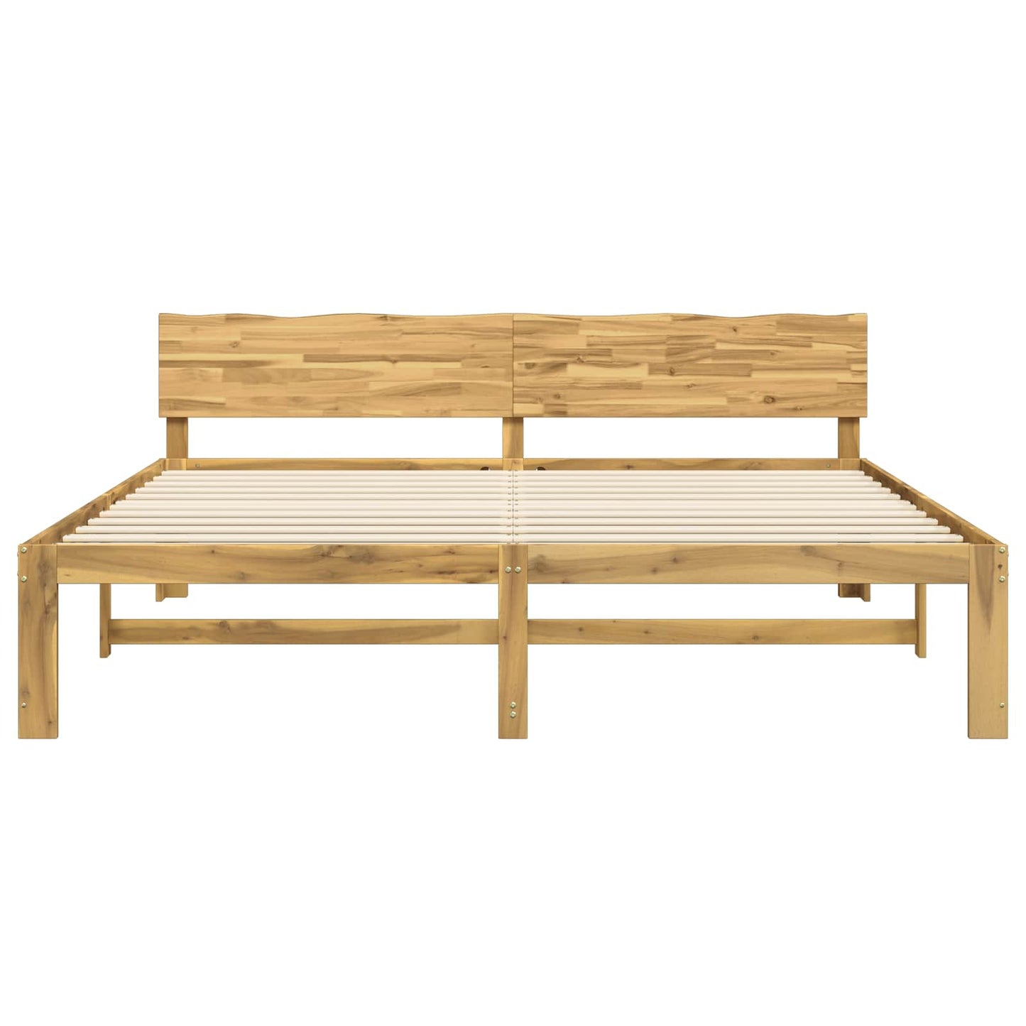 Double Bed Frame with Headboard ROSTOCK White 180 x 200 cm