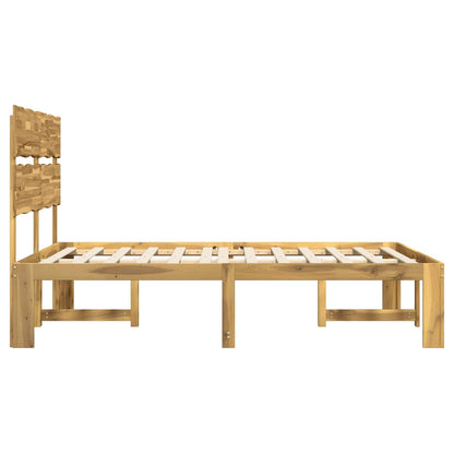 Double Bed Frame with Headboard ROSTOCK White 140 x 190 cm