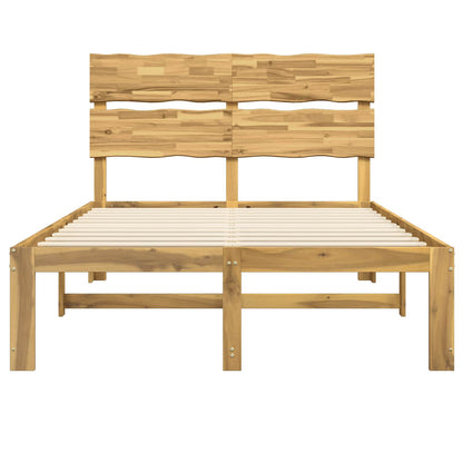 Double Bed Frame with Headboard ROSTOCK White 160 x 200 cm