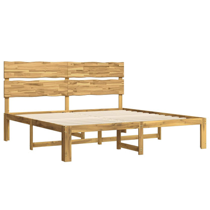 Double Bed Frame with Headboard ROSTOCK White 180 x 200 cm