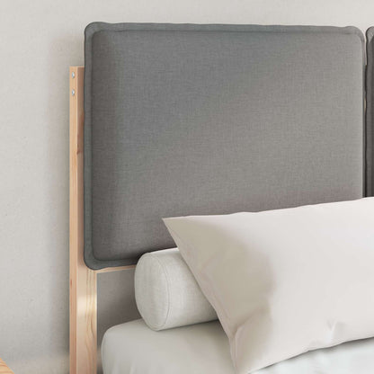Bed Frame with Upholstered Headboard Light Grey 120 x 200 cm