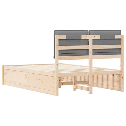 Bed Frame with Upholstered Headboard Light Grey 120 x 200 cm
