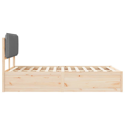 Bed Frame with Upholstered Headboard Light Grey 120 x 200 cm