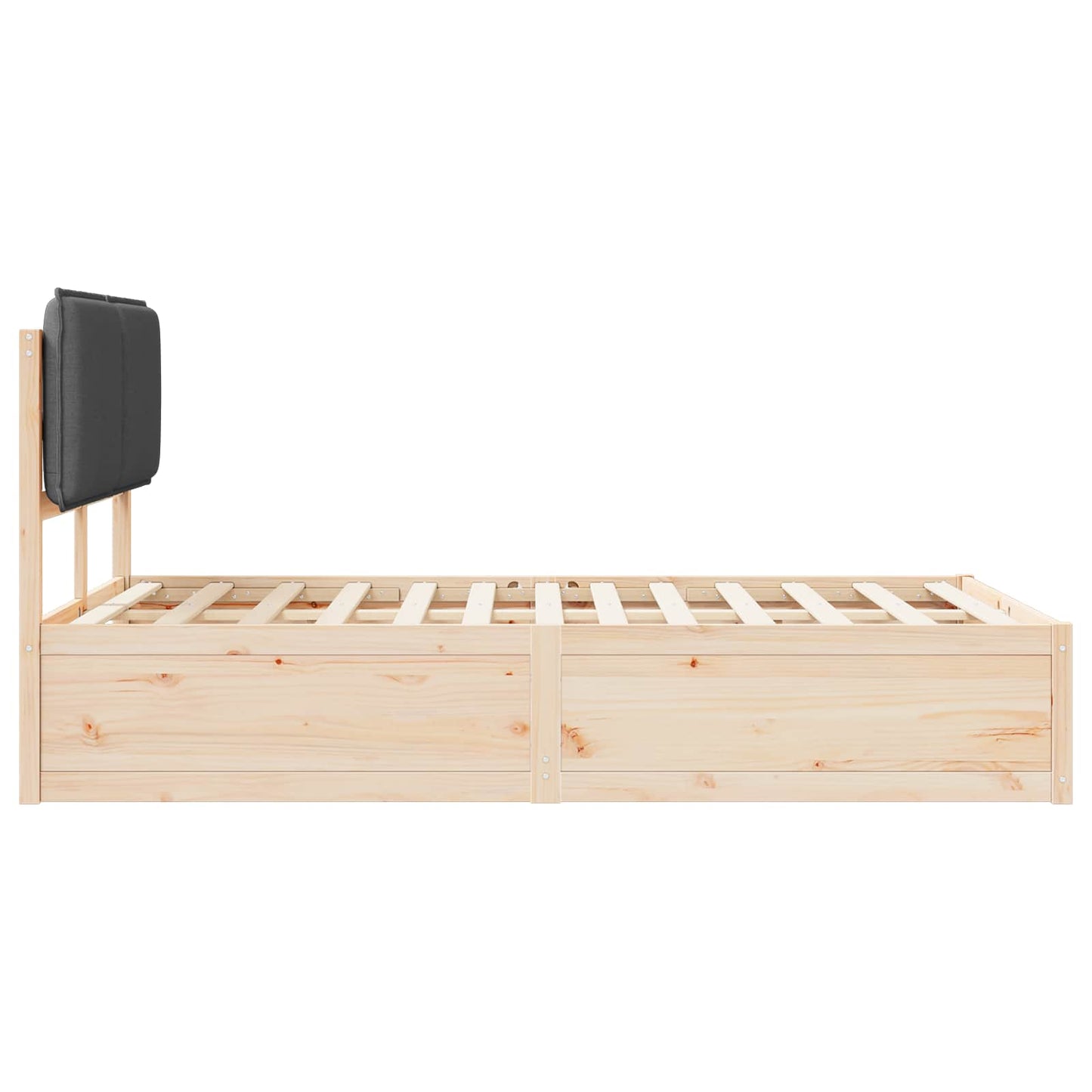 Bed Frame with Upholstered Headboard Dark Grey 120 x 200 cm