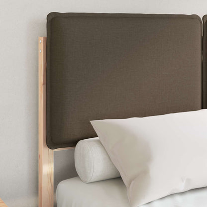 Bed Frame with Upholstered Headboard Taupe 120 x 200 cm