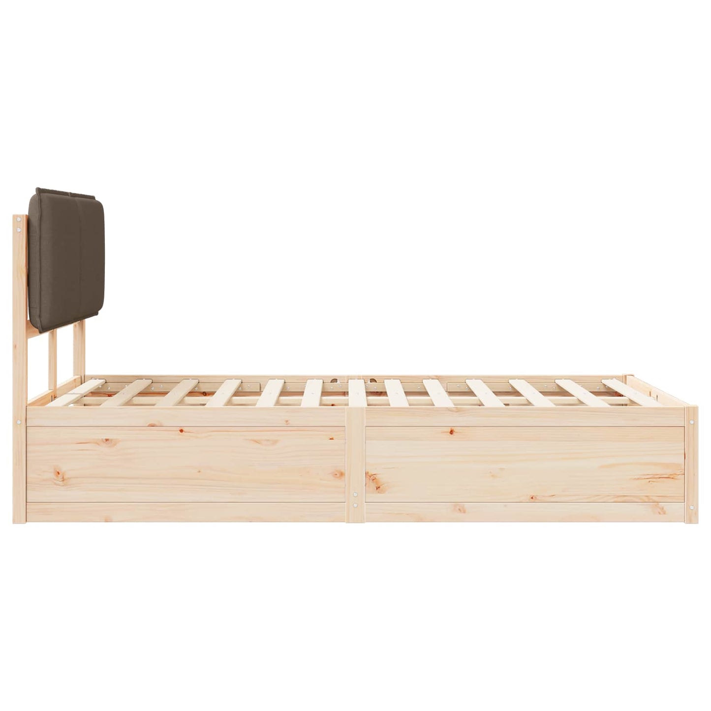 Bed Frame with Upholstered Headboard Taupe 120 x 200 cm