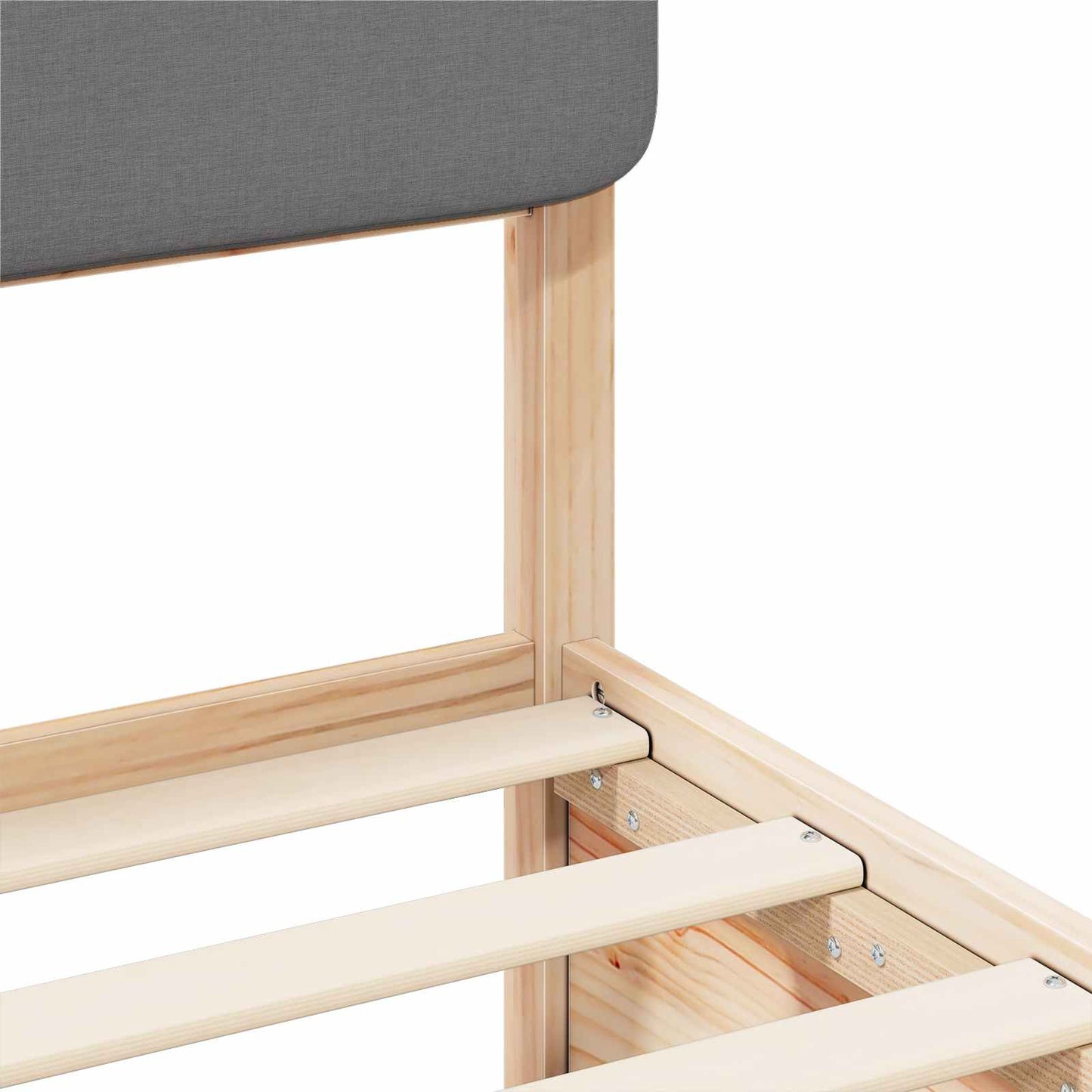 Bed Frame with Upholstered Headboard Light Grey 120 x 200 cm