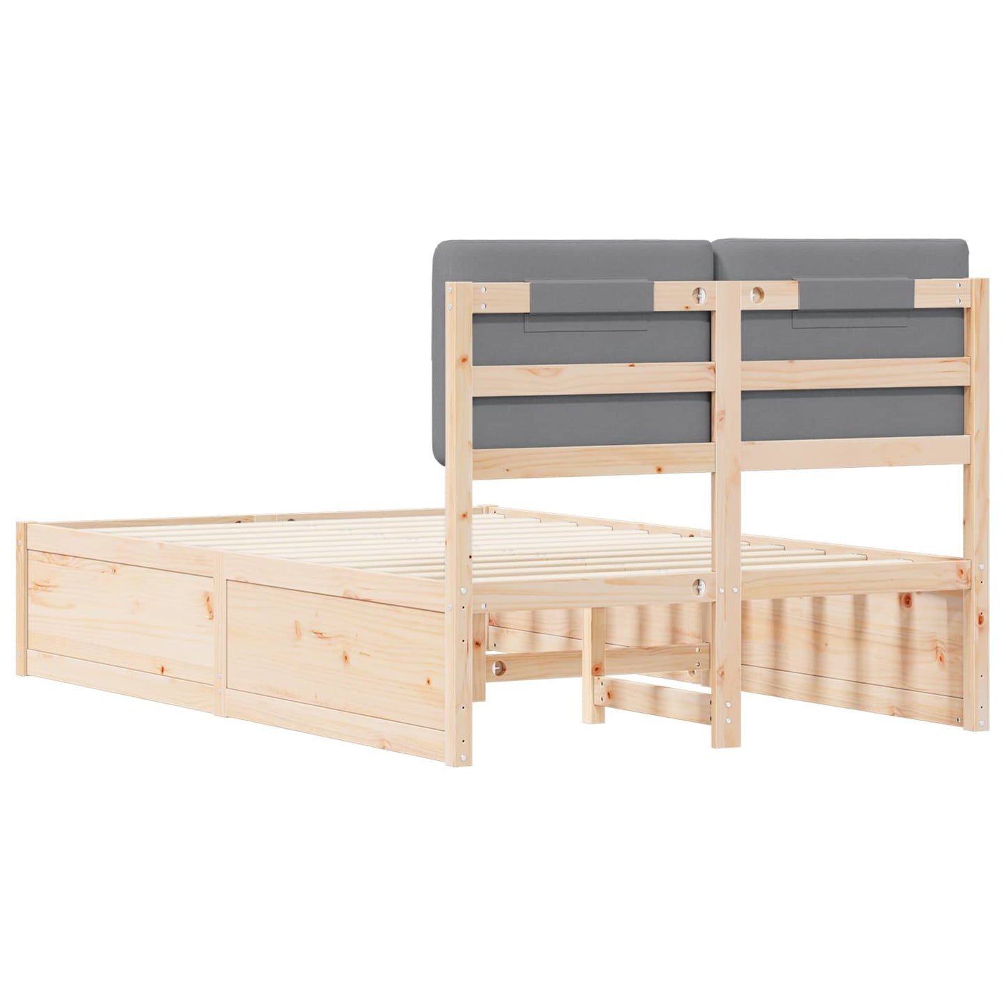 Bed Frame with Upholstered Headboard Light Grey 120 x 200 cm