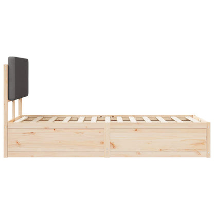 Bed Frame with Upholstered Headboard Dark Grey 120 x 200 cm