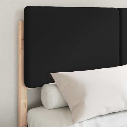 Bed Frame with Upholstered Headboard Black 120 x 200 cm