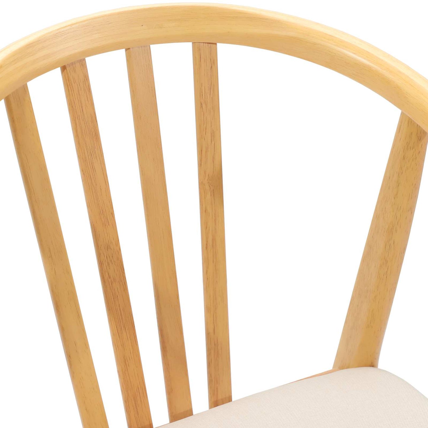 Dining Chair 2 pcs Natural and Light Solid Rubberwood