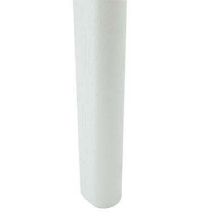 Dining Chair 2 pcs White and White Solid Rubber Wood