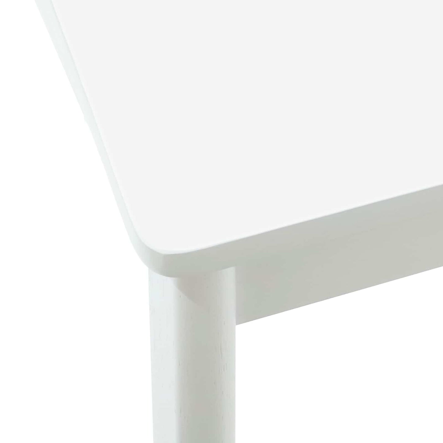Dining Chair 2 pcs White and White Solid Rubber Wood