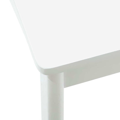 Dining Chair 2 pcs White and White Solid Rubber Wood