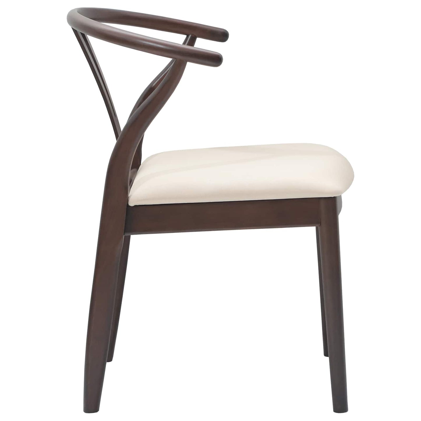 Dining Chair 2 pcs Light Brown and Light Solid Rubber Wood