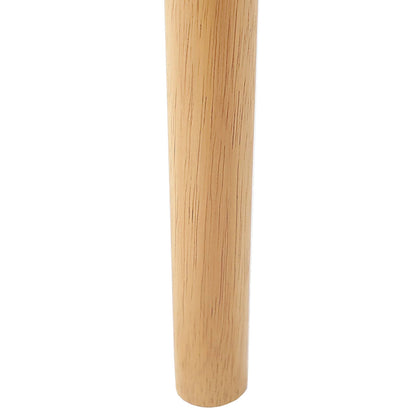 Dining Chair 2 pcs Natural Solid Rubber Wood