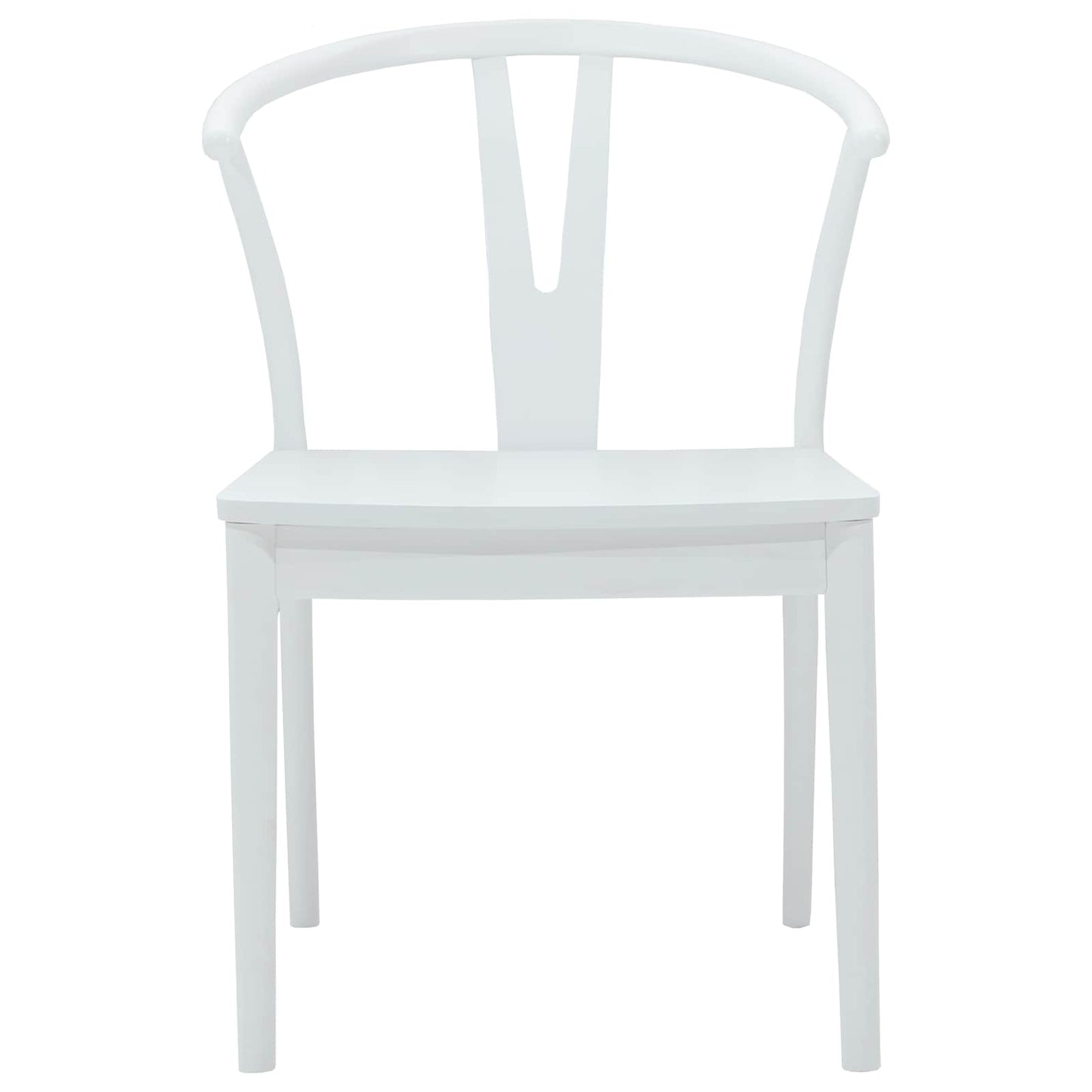 Dining Chair 2 pcs White and White Solid Rubber Wood