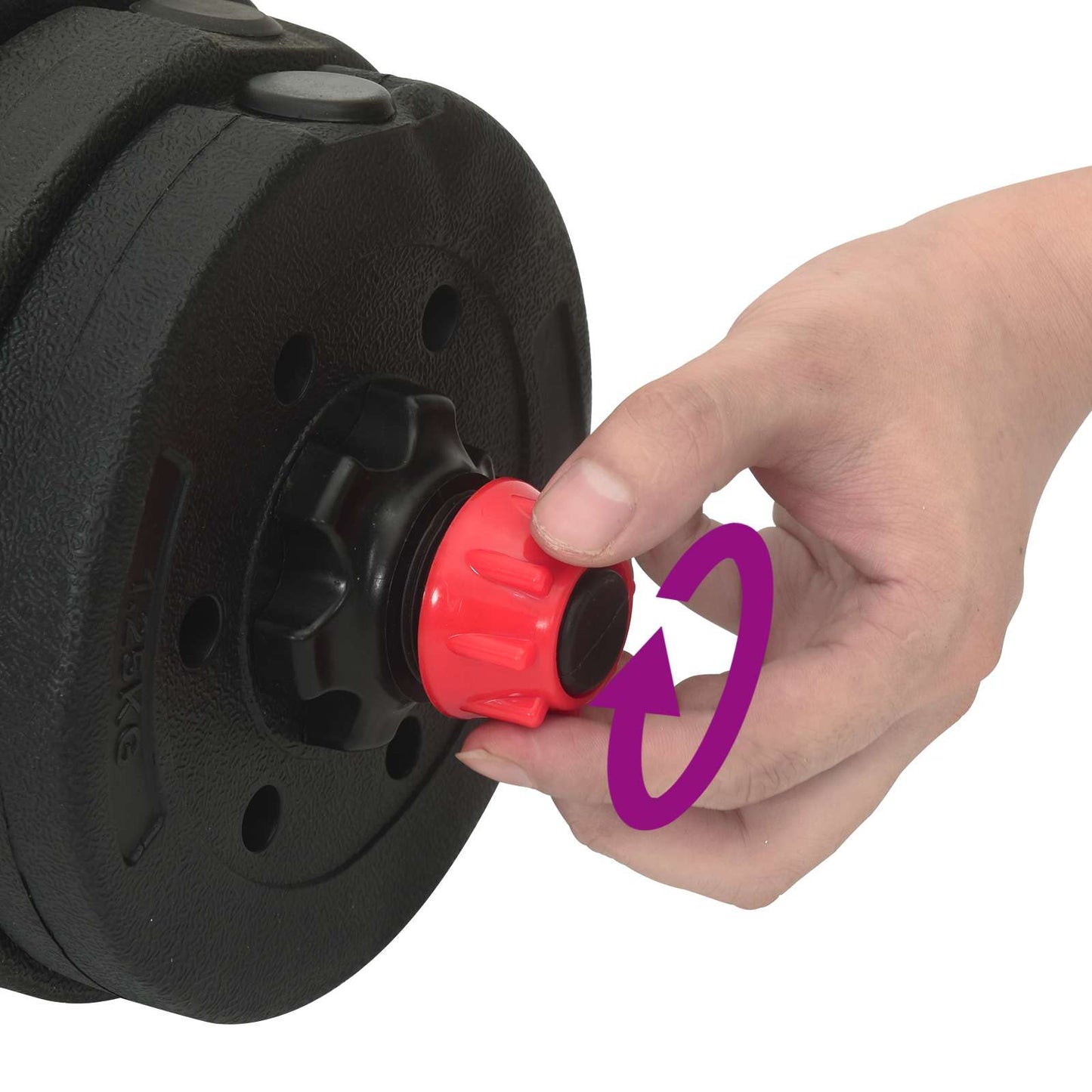 2-in-1 Dumbbell Barbell Set 30 kg Black and Red