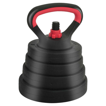 4-in-1 Dumbbell Barbell Kettlebell Set 30 kg Black and Red